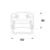 Kép 2/2 - Ládafogantyú horganyzott 110mm IBFM