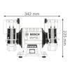 Kép 4/4 - Bosch GBG 35-15 Kettős köszörűgép 350W