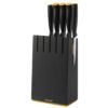 Kép 1/6 - Fiskars Functional Form késblokk 5 késsel fekete