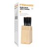 Kép 4/5 - Fiskars Functional Form késblokk 5 késsel nyers fa színű