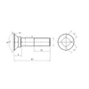 Kép 2/2 - Ekecsavar M10x60mm DIN 608 natúr