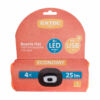Kép 5/5 - Kötött sapka LED lámpával 4x25lm akkus narancssárga Extol
