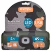 Kép 5/5 - Kötött sapka LED lámpával 4x45lm akkus terepszínű Extol