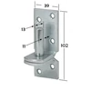 Kép 2/2 - Kapupánt (hosszúpánt) csap 13x99mm Vorman