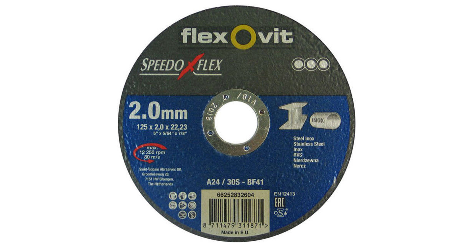 Speedo flex vágókorong 125x2mm Inox - Vágókorongok