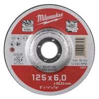 Milwaukee csiszolókorong 125x6 mm WSG28 Milwaukee csiszolókorong 125x6 mm WSG28