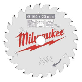 Milwaukee körfűrészlap 160/20mm 24 fog