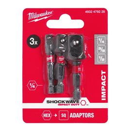 Milwaukee Csavarozó adapter készlet 1/4-3/8-1/2"
