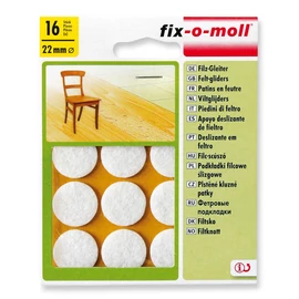 Fix-o-moll Csúsztatófilc öntapadó fehér 22mmx3,5mm 16db