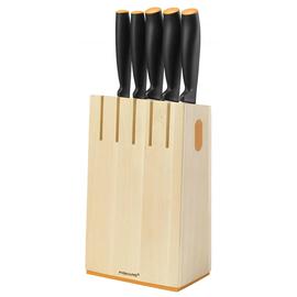 Fiskars Functional Form késblokk 5 késsel nyers fa színű