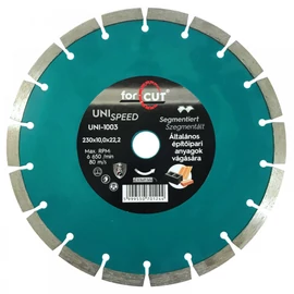 For Cut Uni Speed gyémánt vágókorong 230mm szegmenses UNI-1003 