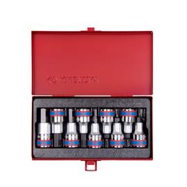 Dugókulcs bitfej készlet dobozban 1/2" hatszög 3-14mm 9db King Tony