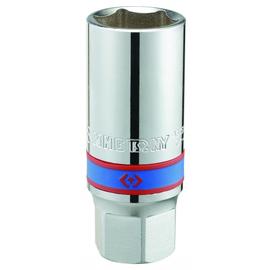 Gyertya-dugókulcs fej 1/2" 21 mm gumis hatszög King Tony 