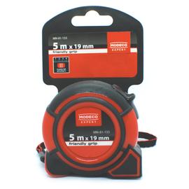 Mérőszalag gumírozott 5m/19mm Modeco 81155