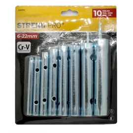 Extol csőkulcs készlet 6-22mm 10db ( 8 csőkulcs + 2 hajtóvas ) Extol csőkulcs készlet 6-22mm 10db ( 8 csőkulcs + 2 hajtóvas )