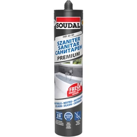 Soudal Premium Neutrális Szaniter Szilikon Fehér 280ml (117974)