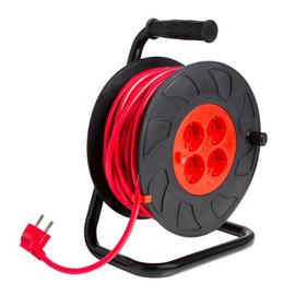 Kábeldob műanyagházas, 3x1,5mm2 PVC szig. kábellel 25m