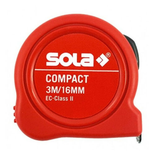 Mérőszalag 3m SOLA Piros Compact 