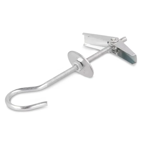 Billenőhorog kampóval M4x75mm Rugós