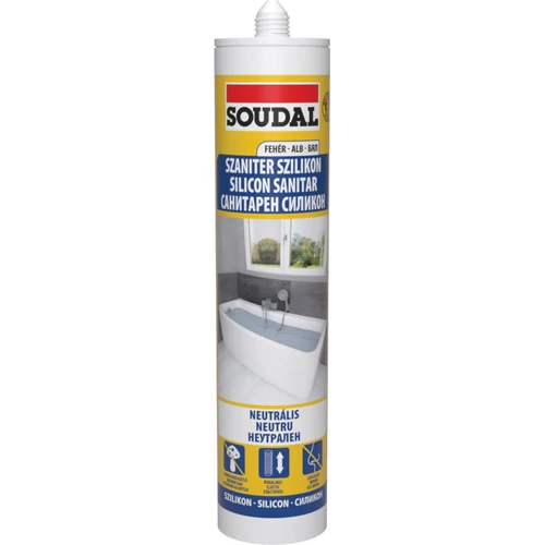 Soudal szaniter szilikon neutrális fehér 280ml