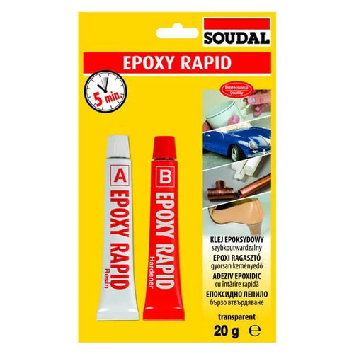 Soudal ragasztó Epoxy Rapid 2 komp. 2x10g