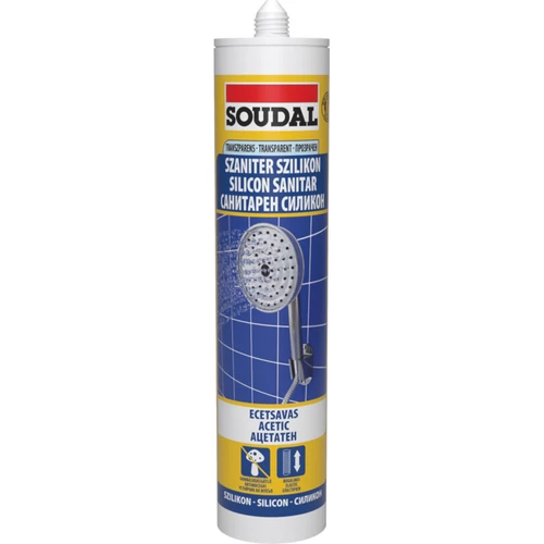 Soudal szaniter szilikon transzparens 280ml