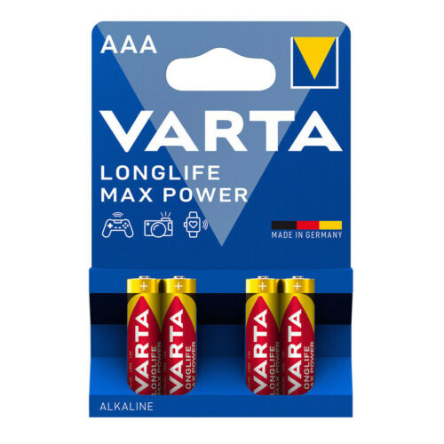 VARTA Longlife Max Power alkáli mikro elem AAA B4, (4db)
