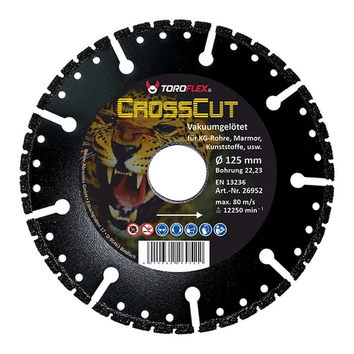 Toroflex Cross Cut gyémánt vágótárcsa 125mm
