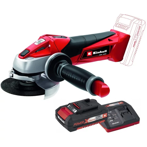 Einhell sarokcsiszoló+töltő+akku TE-AG 18/115  (4431110)